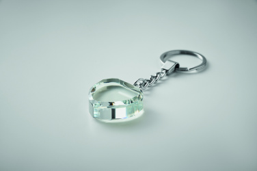 Logotrade promotional merchandise picture of: Glass heart award key ring