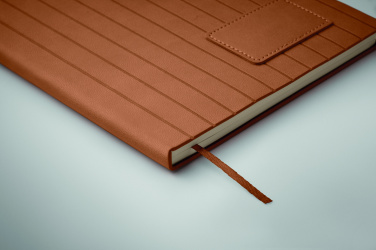 Logo trade promotional giveaways picture of: A5 notebook in smokey PU