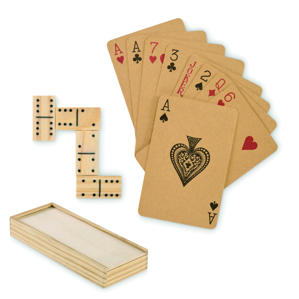 Logo trade promotional items image of: Domino and cards set