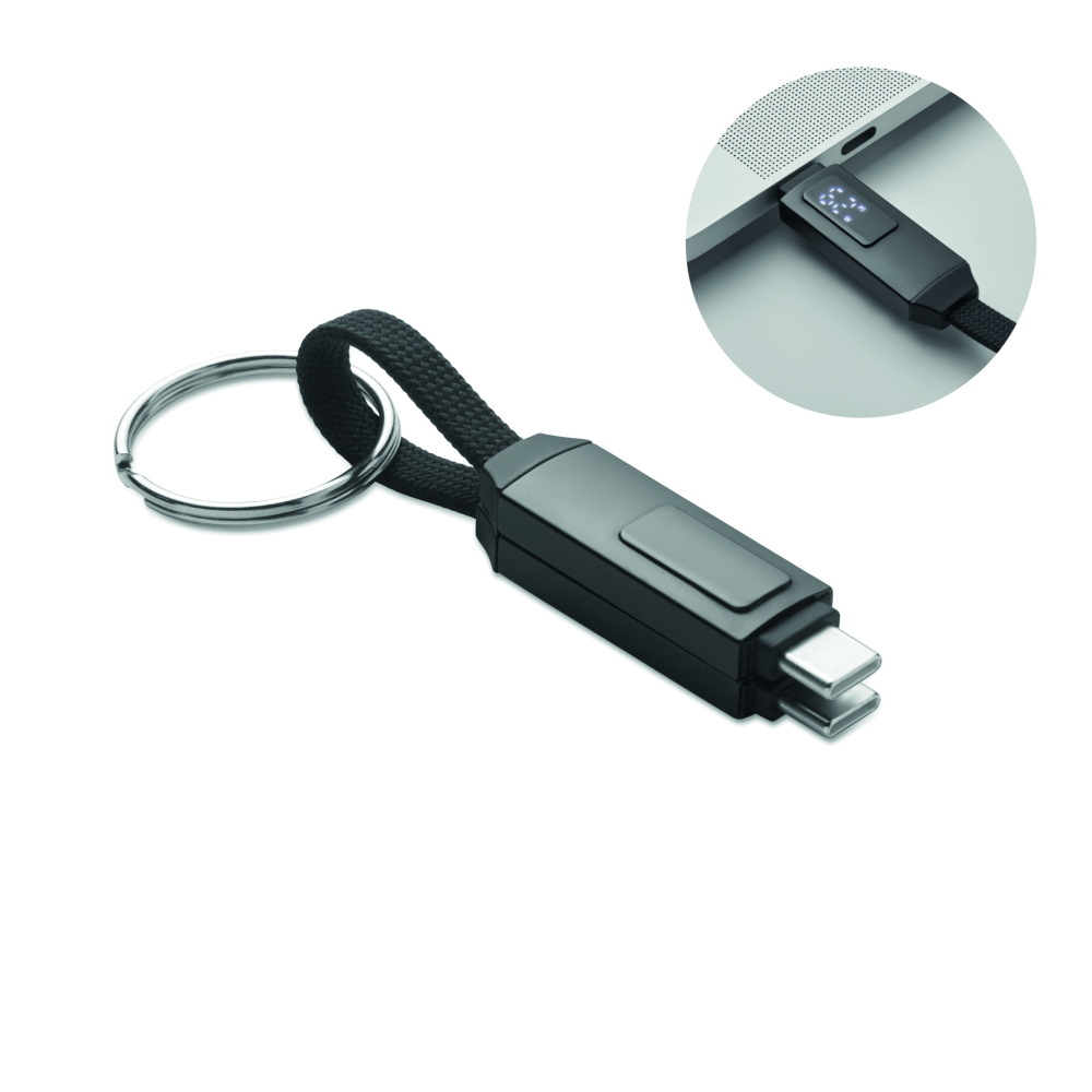 Logo trade promotional gift photo of: 60W charging cable keyring