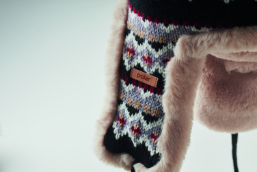 Logo trade corporate gifts picture of: Knitted beanie with ear flap