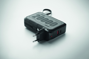 Logo trade promotional giveaways image of: Power bank 20000 mAh in ABS