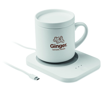 Logotrade promotional item picture of: Wireless charger mug warmer set