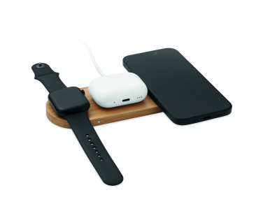 Logo trade promotional merchandise image of: 3 in 1 15W wireless charger