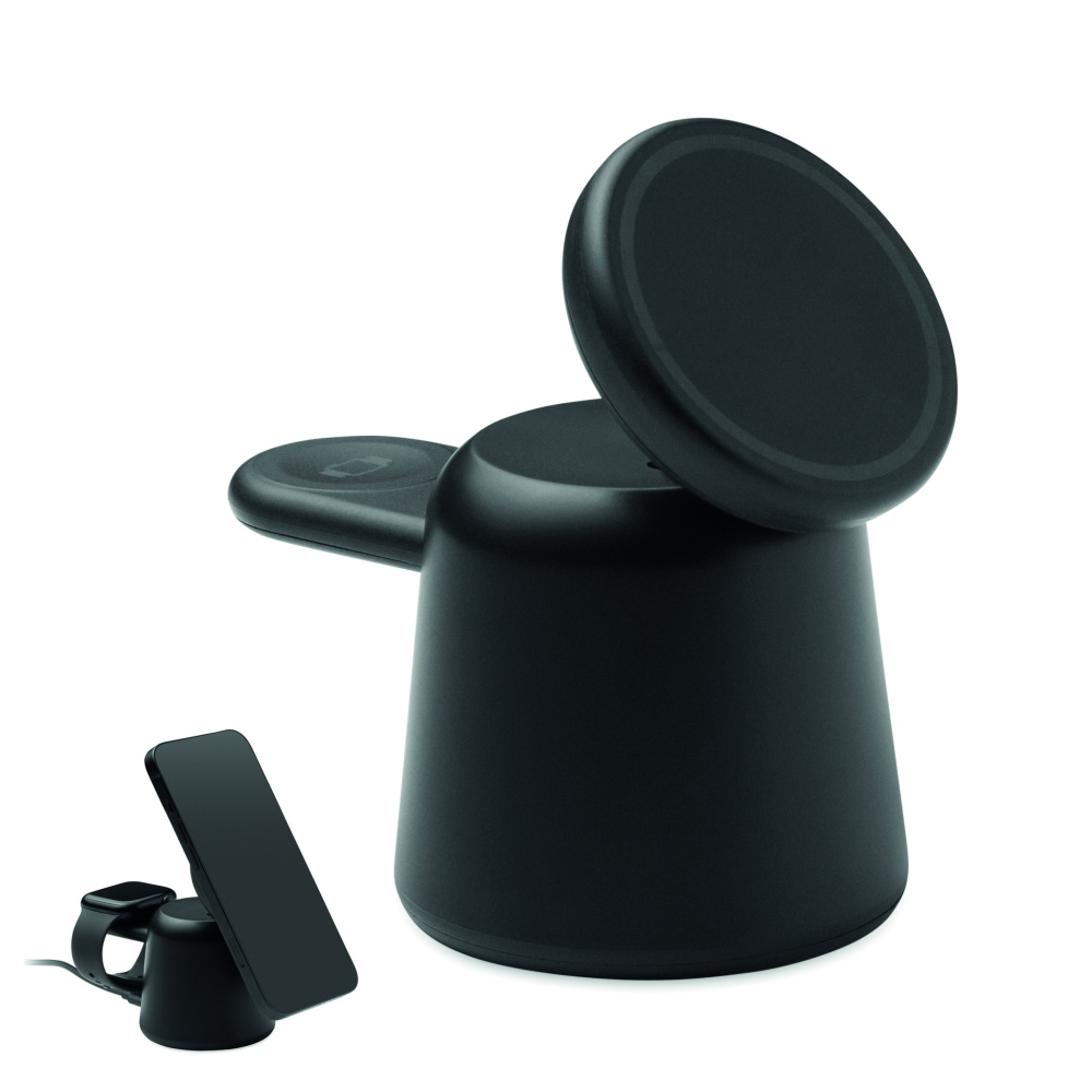 Logotrade promotional products photo of: 3 in 1 wireless charger 15W