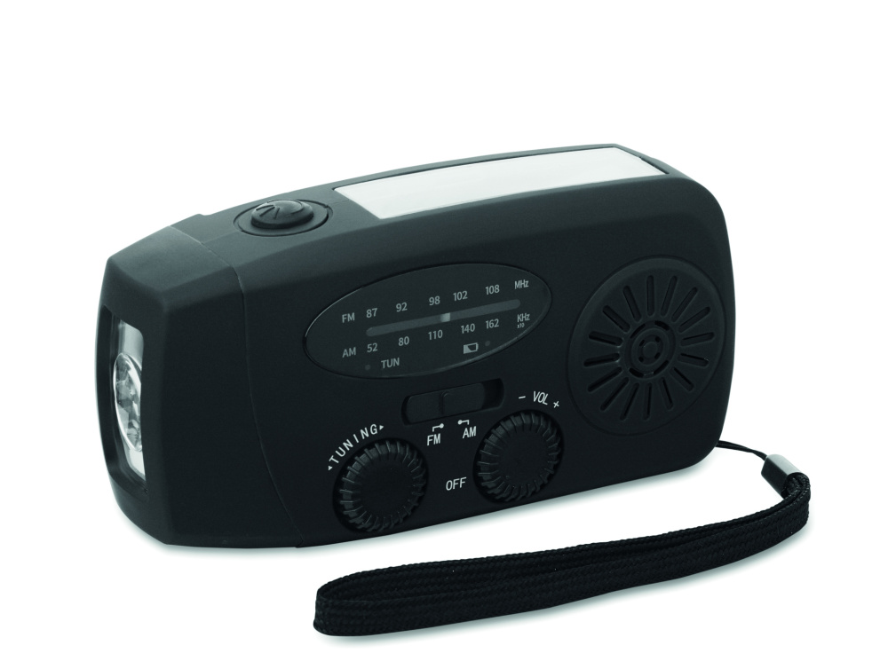 Logotrade promotional merchandise picture of: Portable radio SOS with LED torch