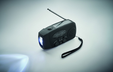 Logotrade promotional gift picture of: Portable radio SOS with LED torch