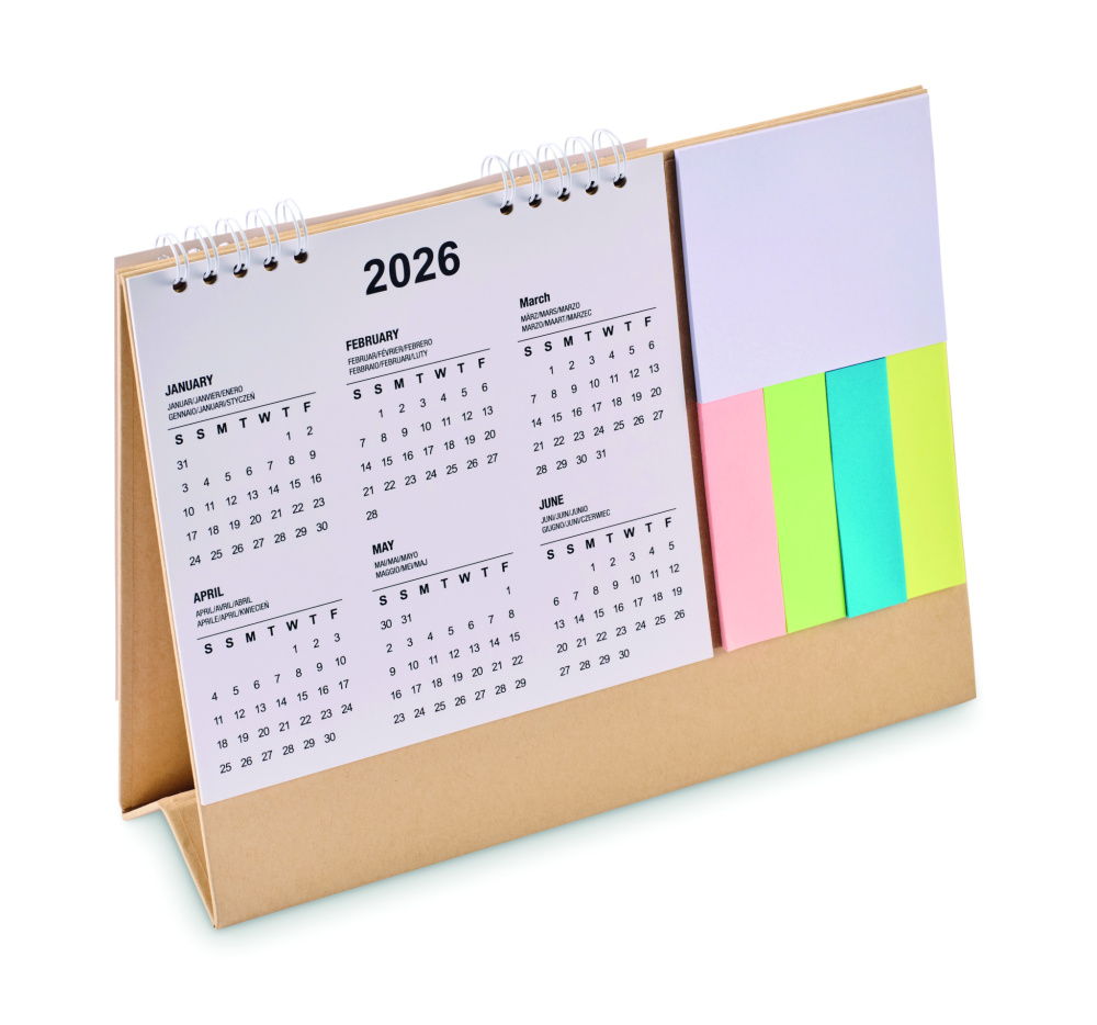 Logotrade promotional product image of: Desk calendar with memo pad