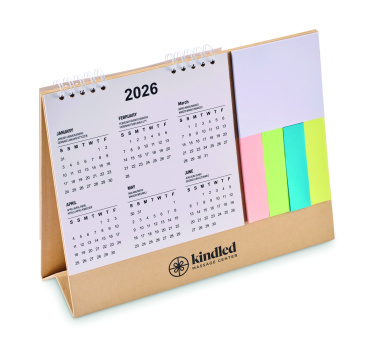 Logo trade corporate gifts image of: Desk calendar with memo pad