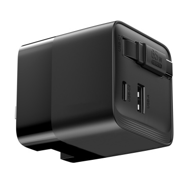 Logo trade promotional gifts picture of: Urban Vitamin Mendocino 65W GaN charger retractable cable