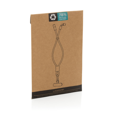 Logo trade corporate gift photo of: LoopAmp RCS RPET adjustable phone wrist strap 60W cable