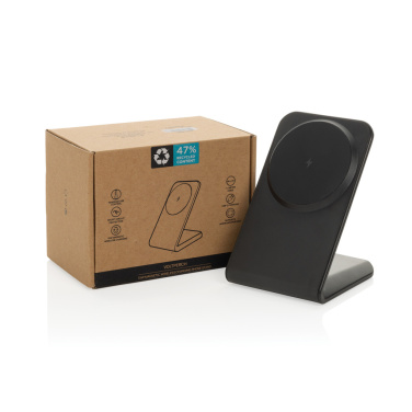 Logotrade promotional item picture of: VoltPerch RCS recycled plastic 15W magnetic wireless charger
