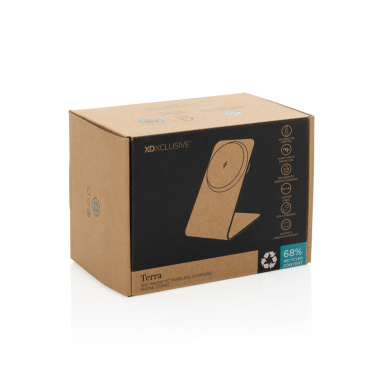 Logo trade promotional items image of: Terra aluminium 15W magnetic wireless charging phone stand