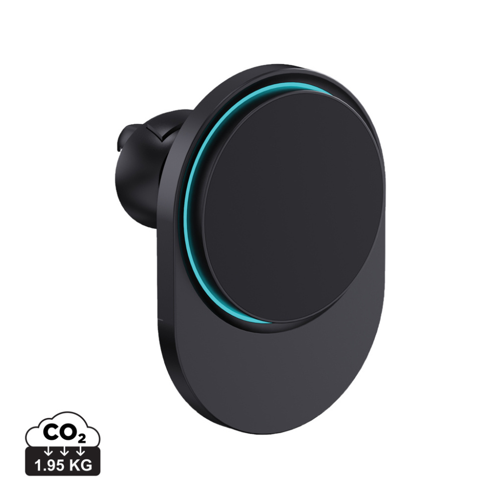 Logo trade corporate gifts image of: PowerCruze RCS rplastic 15W magnetic charging car holder