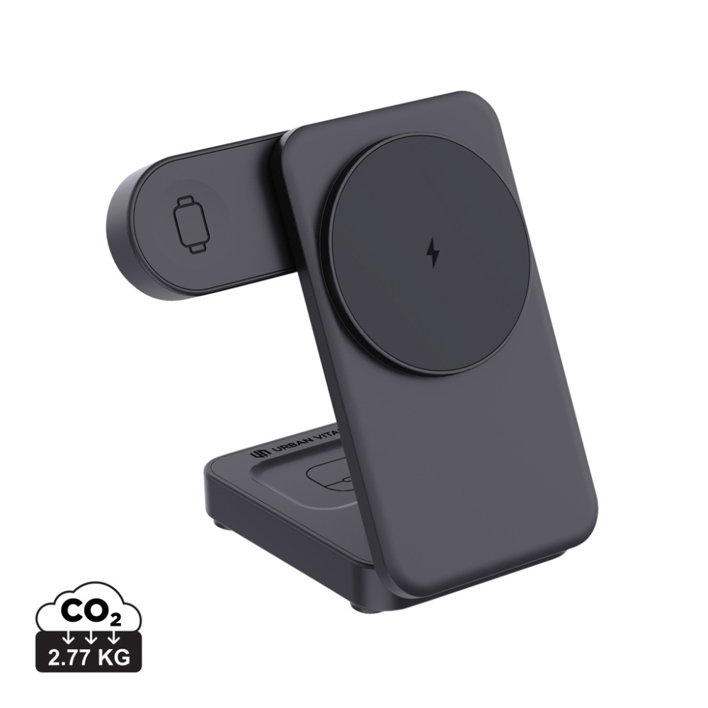 Logotrade corporate gift picture of: Urban Vitamin Arcadia RCS rplastic 15W 3in1 magnetic charger