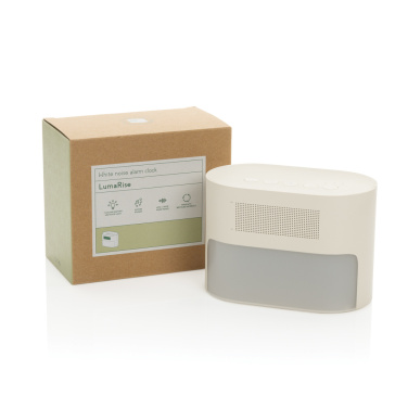 Logotrade advertising product image of: LumaRise RCS reycled plastic white noise alarm clock