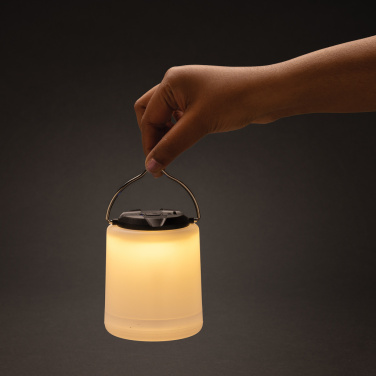 Logo trade corporate gifts picture of: Limio RCS recycled plastic portable re-chargeable table lamp
