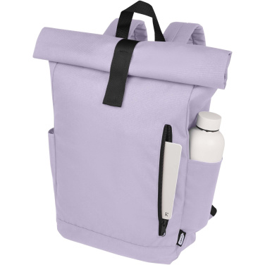 Logo trade advertising product photo of: Byron 15.6" GRS RPET roll-top backpack 18L