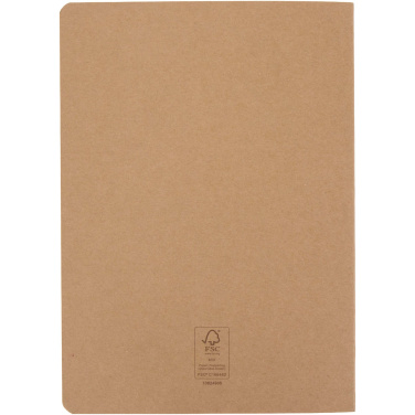 Logo trade corporate gifts picture of: Slyk A5 kraft cahier notebook with ruled pages