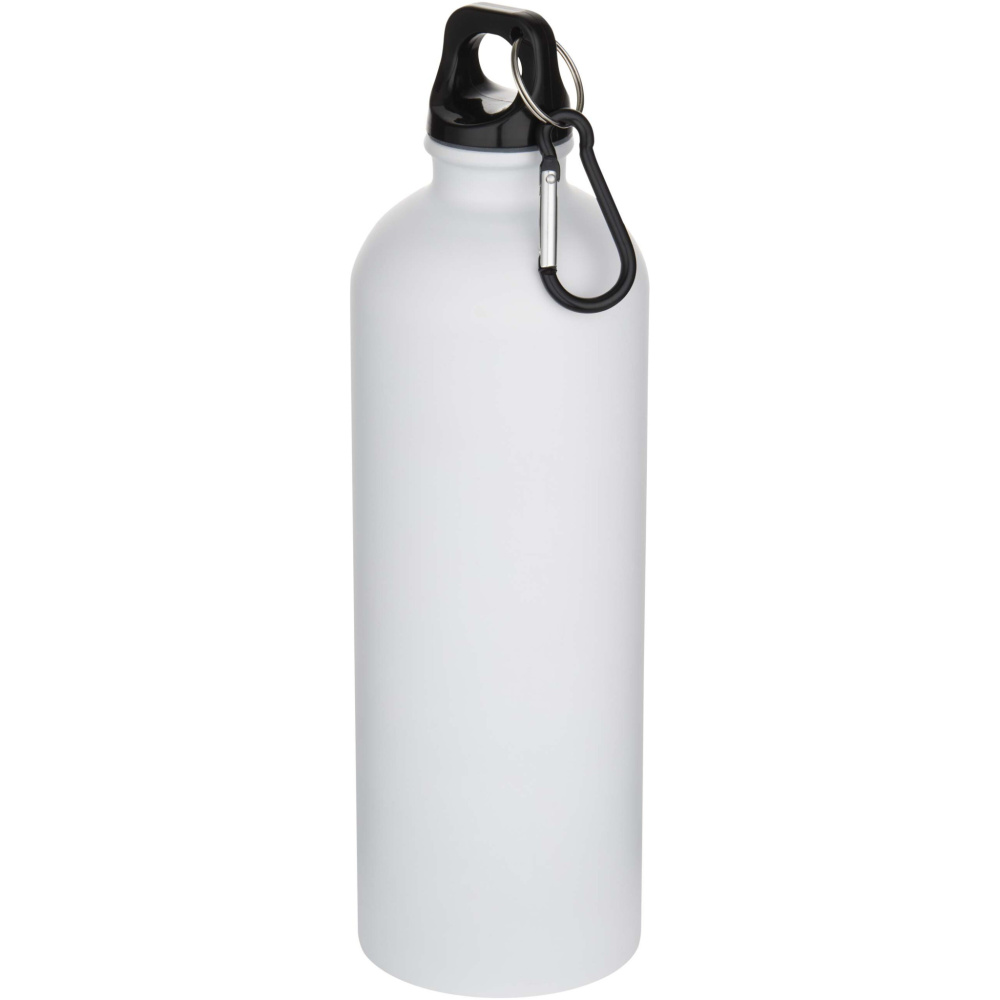 Logo trade promotional item photo of: Oregon 750 ml matte RCS recycled single wall stainless steel water bottle with carabiner