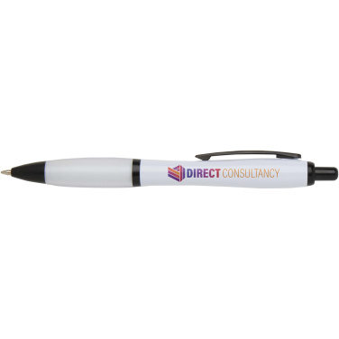 Logotrade advertising product picture of: Nash recycled plastic ballpoint pen with black trims (black ink)
