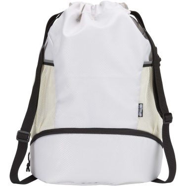 Logo trade promotional giveaways image of: Nomad GRS recycled sports drawstring bag with bottom compartment 18L