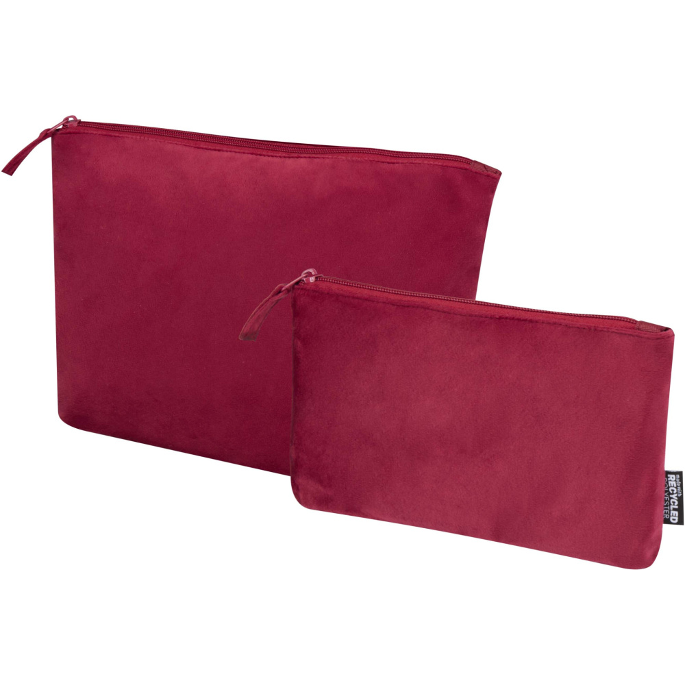 Logotrade promotional merchandise photo of: Swift GRS recycled velvet toiletry bag set