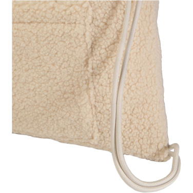 Logo trade business gifts image of: Bear GRS recycled sherpa drawstring backpack 9L