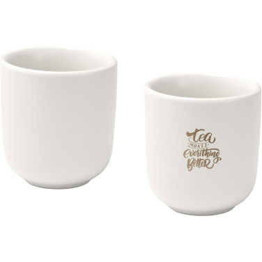 Logo trade corporate gifts picture of: Male 90 ml ceramic espresso cups - set of 2