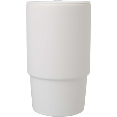 Logo trade promotional products picture of: Carter 450 ml ceramic mug with plastic lid