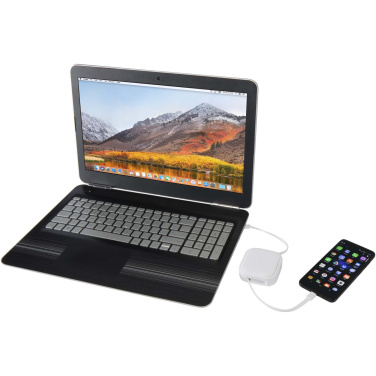 Logotrade promotional products photo of: Gloas 5-in-1 recycled retractable data sync and 100W fast charge cable with smartphone tool kit