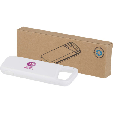 Logo trade corporate gifts image of: Alkes 5000 mAh 12W recycled plastic water resistant power bank with carabiner