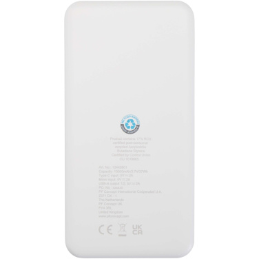 Logo trade promotional products picture of: Intan 10.000 mAh 10W recycled plastic power bank