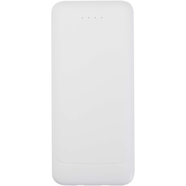 Logotrade promotional giveaway image of: Adhil 10.000 mAh 10W recycled plastic power bank with 2 built-in cables