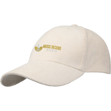 Logo trade promotional gifts image of: Hutton 6 panel recycled corduroy cap