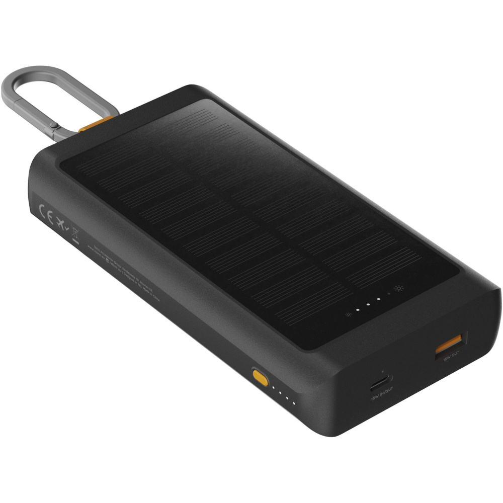 Logo trade promotional gifts image of: Xtorm XG2S101 Go2 10.000 mAh 15W solar power bank with light