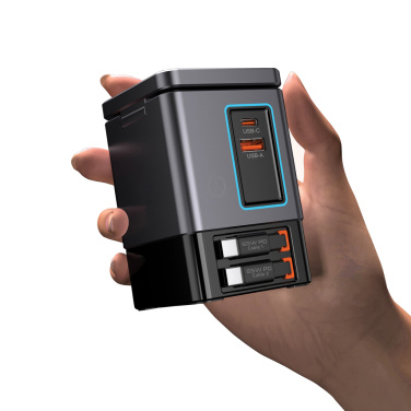 Logotrade promotional giveaway picture of: Urban Vitamin Sacramento 105W GAN charger+retractable cables