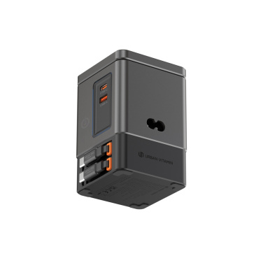 Logo trade promotional products image of: Urban Vitamin Sacramento 105W GAN charger+retractable cables