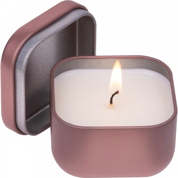 Logo trade corporate gifts image of: Candle in tin PRAGUE