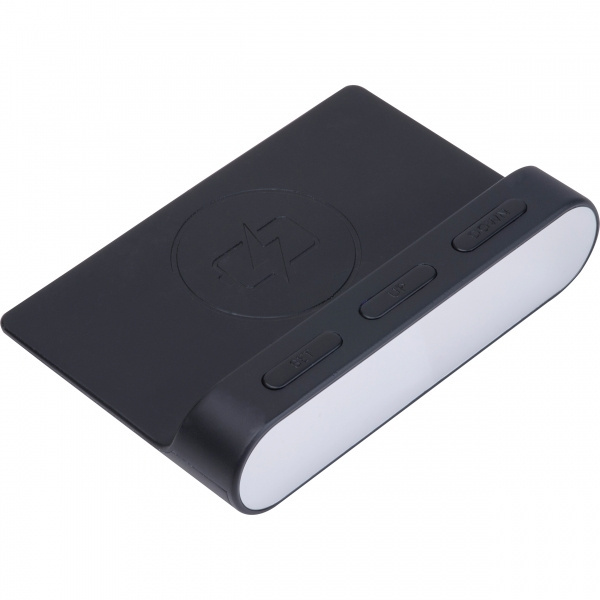 Logo trade business gifts image of: Alarm Clock and Wireless Charger ADELAIDE