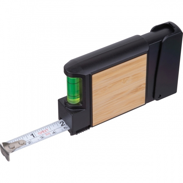 Logo trade promotional items picture of: 3-Meter Tape Measure with Level HALIFAX
