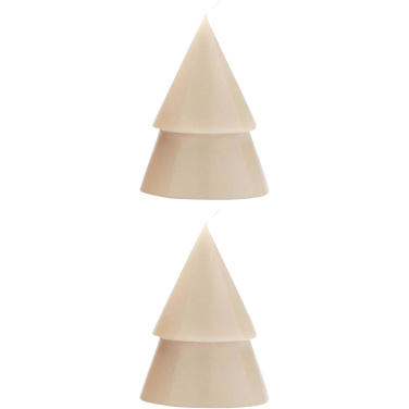 Logo trade promotional giveaways image of: Originalhome Xmas tree candle set of 2 - M