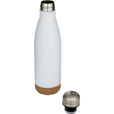 Logo trade promotional giveaways picture of: Cove 500 ml double wall vacuum insulated stainless steel water bottle with cork details