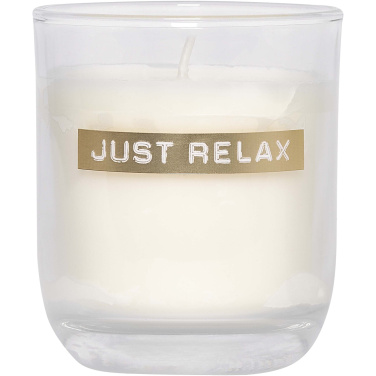 Logo trade promotional gifts image of: Wellmark Discovery 250 ml hand soap dispenser and 150 g scented candle set