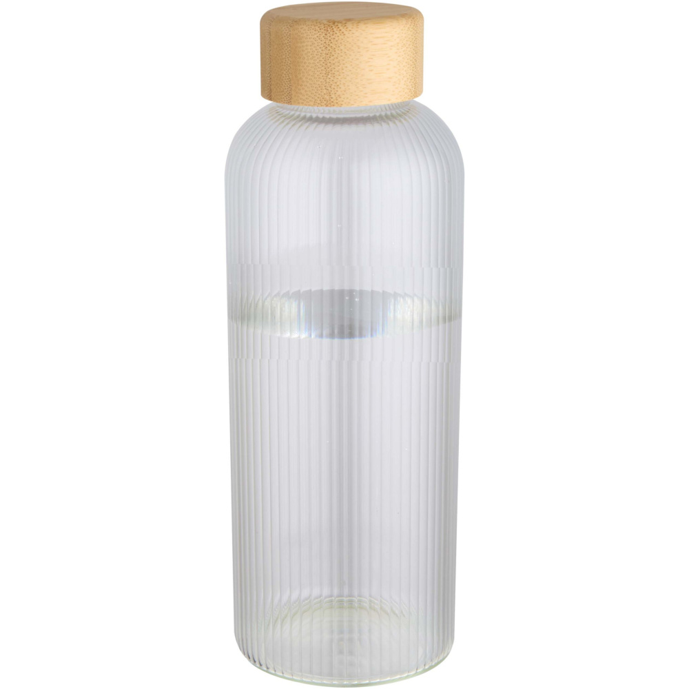 Logo trade promotional giveaways picture of: Mirage 650 ml single-walled borosilicate glass bottle with bamboo lid