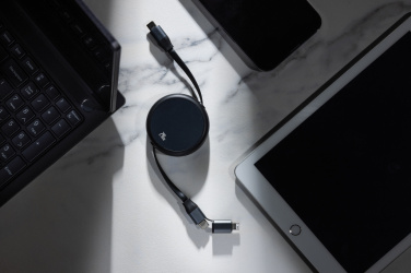 Logotrade promotional giveaways photo of: Terra RCS recycled aluminium retractable 240W 2-in-1 cable