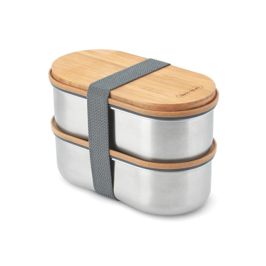 Logotrade promotional merchandise picture of: Black+Blum Stainless Steel Double Bento Box
