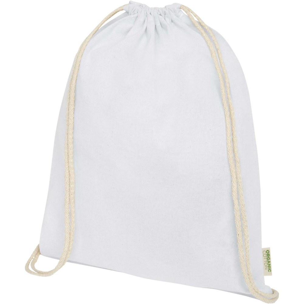 Logo trade promotional merchandise photo of: Odisha 140 g/m² OCS organic drawstring bag 5L