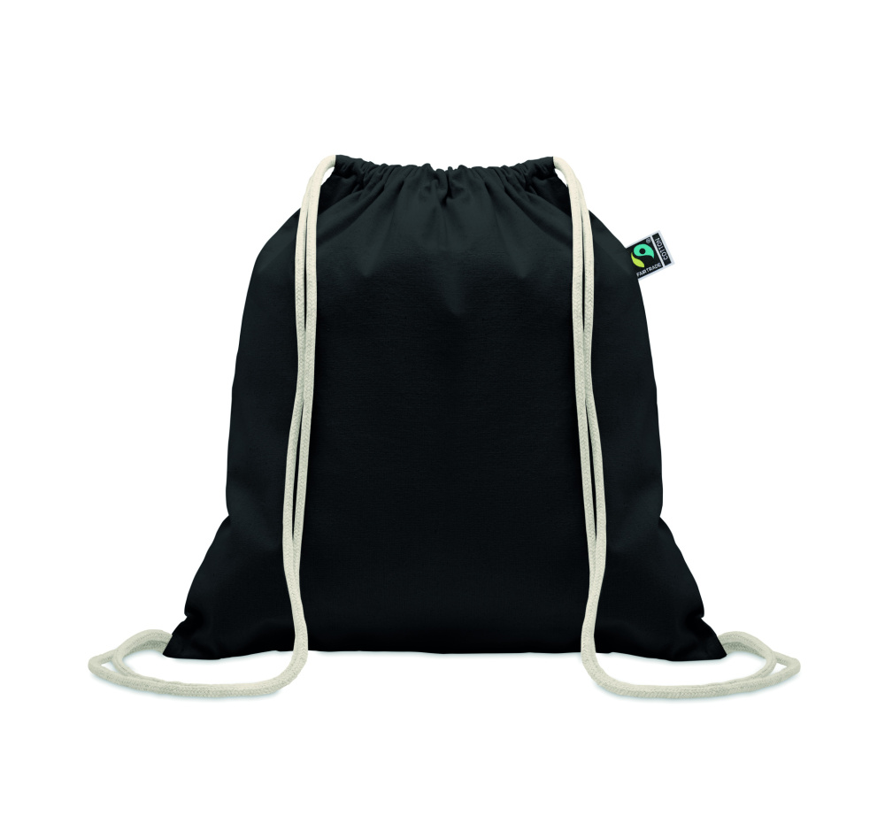 Logotrade promotional product picture of: Drawstring bag Fairtrade 180gr