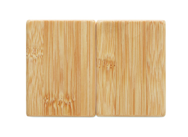 Logo trade promotional gift photo of: Bamboo salt & pepper set